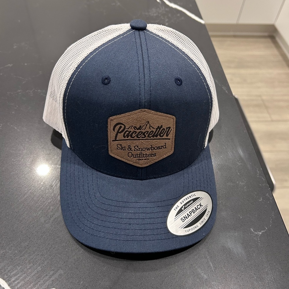 Pacesetter Navy and White Snapback Hat One Size